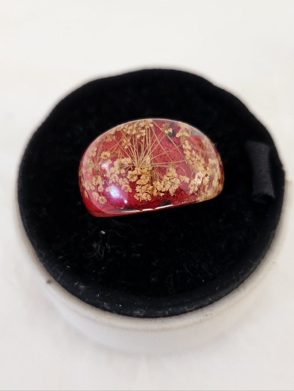 70s Lucite Floral Pop Art Ring